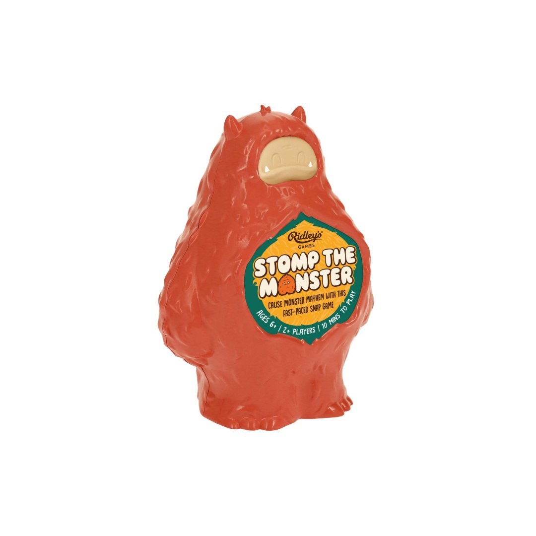 Czerwona figurka potwora Stomp The Monster z gry planszowej BV Jacob Company