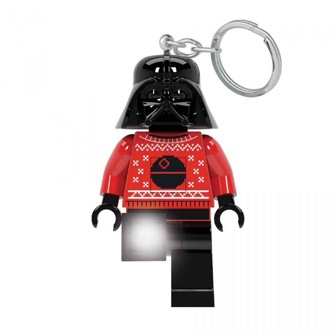 brelok LEGO Star Wars Darth Vader z czarnym hełmem i czerwonym swetrem świątecznym