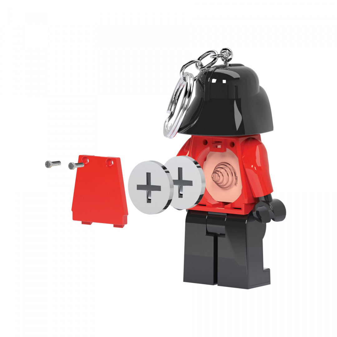 Nowoczesny brelok LEGO Star Wars Darth Vader z ruchomymi częściami i metalowym kółkiem do kluczy