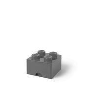 Szuflada LEGO Brick 4 ciemnoszary w kształcie klocka LEGO z czterema wypukłymi elementami na górze