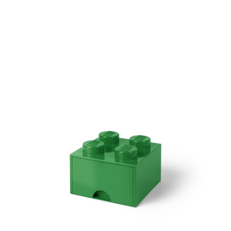 Zielona szuflada LEGO Brick 4 zielona w kształcie klocka LEGO do przechowywania drobiazgów