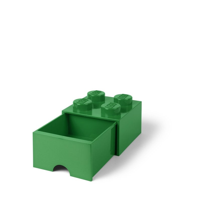 Zielona szuflada LEGO Brick 4 zielona w kształcie klocka LEGO do przechowywania drobiazgów