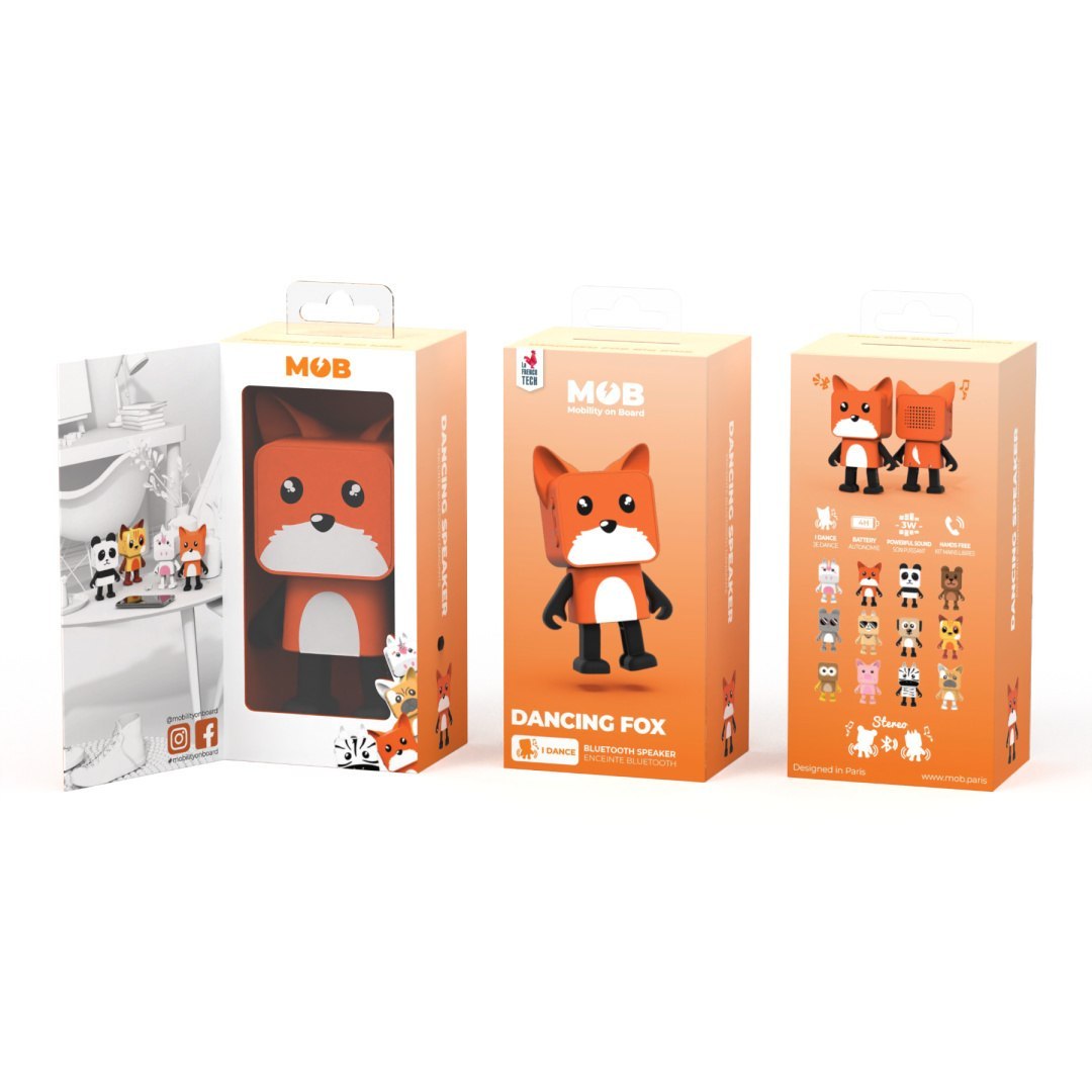 tańczący głośnik bezprzewodowy lis w oryginalnym opakowaniu od WABOBA AB