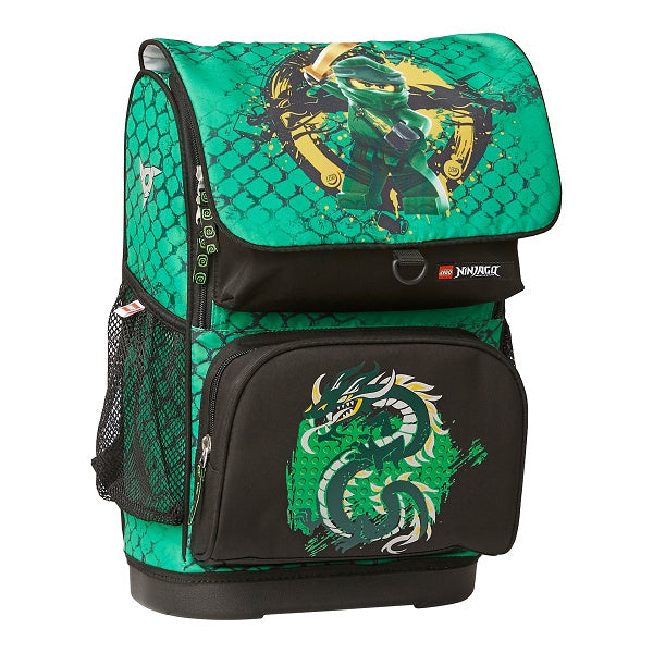 Zielony tornister LEGO Ninjago Lloyd z motywem smoka i postacią Lloyd od Yamann
