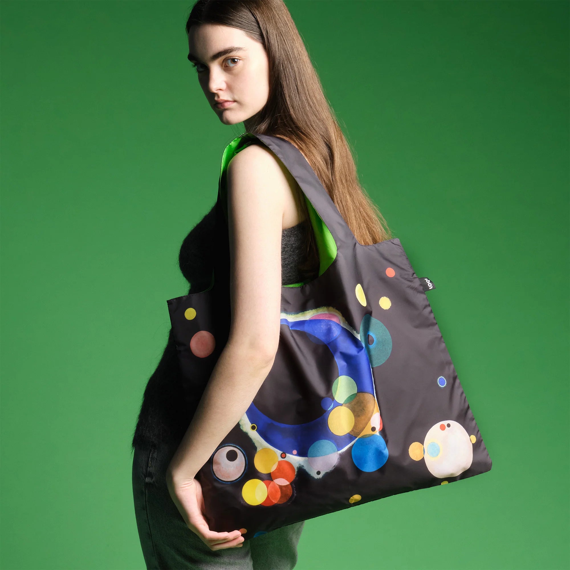 Bolso LOQI Wassily Kandinsky – Varios Círculos – verde