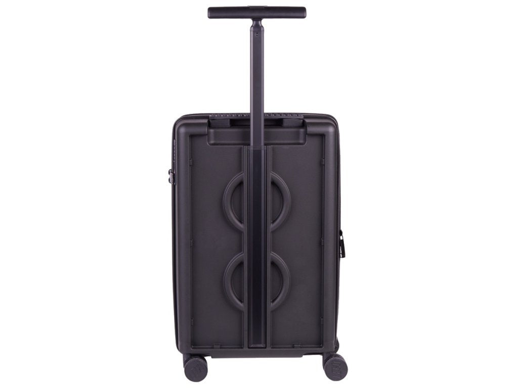 Czarna walizka LEGO czarna marki Yamann z teleskopową rączką i czterema kółkami