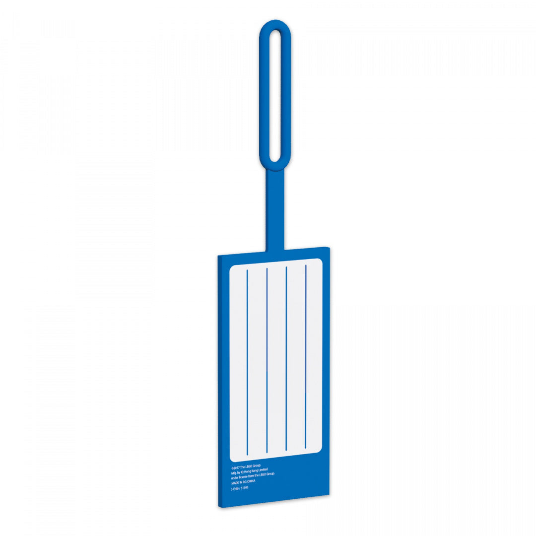 Niebieska zawieszka LEGO do bagażu z miejscem na dane osobowe od BV JACOB COMPANY