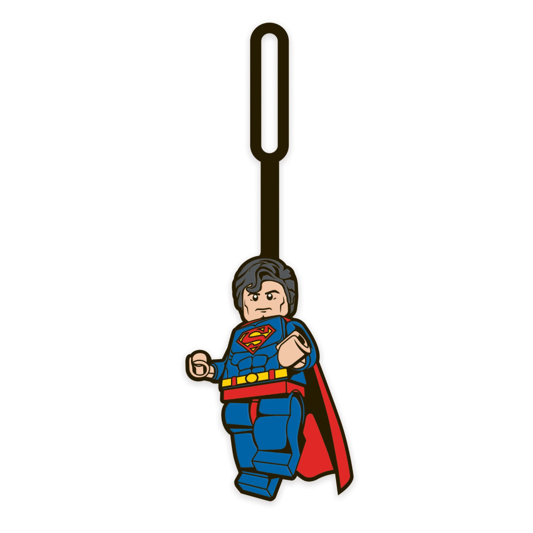 Zawieszka do plecaka LEGO Superman przedstawiająca mini figurkę Supermana z peleryną