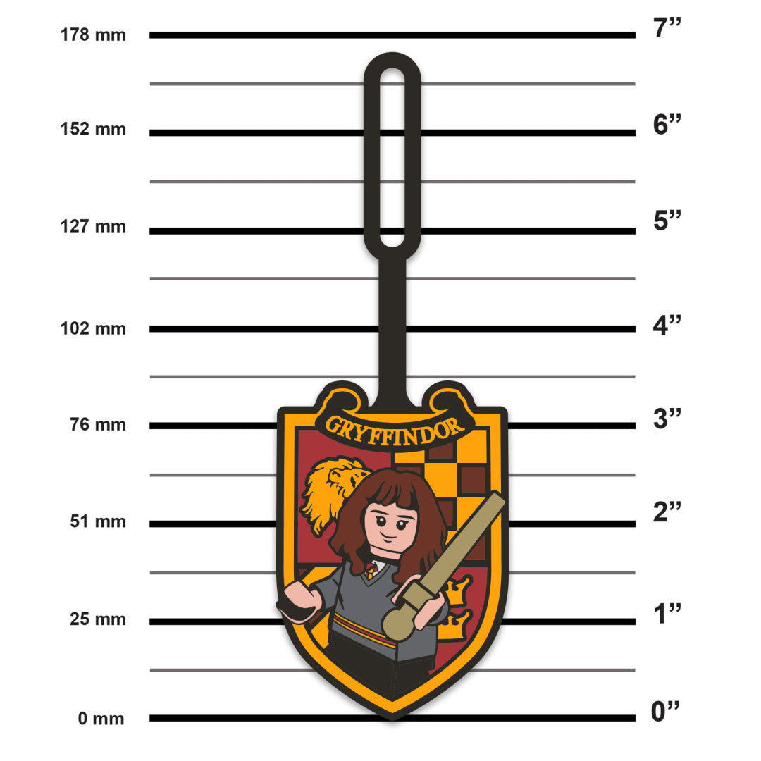 Zawieszka do plecaka Harry Potter z herbem Gryffindor i postacią w stylu LEGO