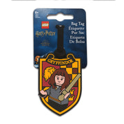 Zawieszka do plecaka Harry Potter LEGO Gryffindor z postacią czarodzieja na tle herbu