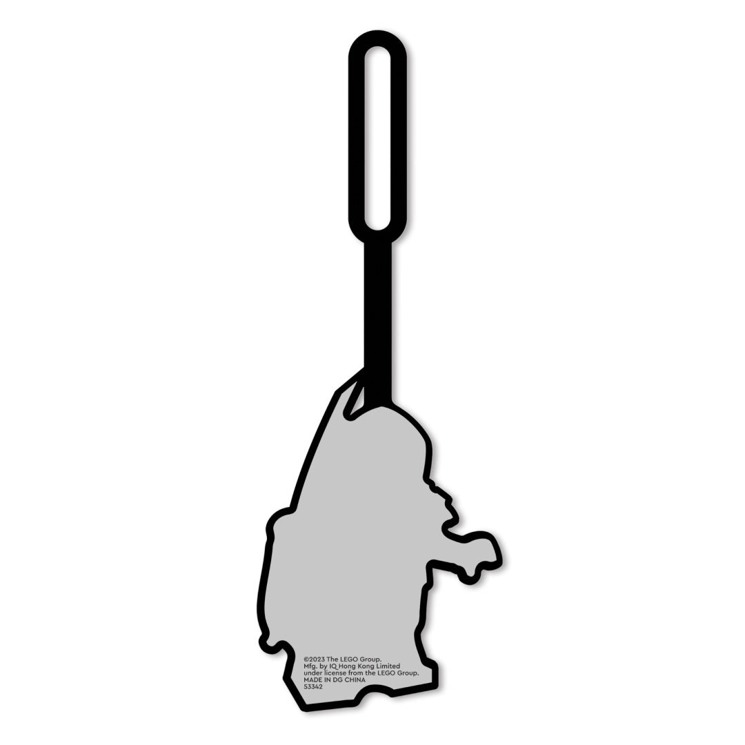 Czarna zawieszka do plecaka LEGO Ninjago Kai z sylwetką postaci i pętlą do mocowania