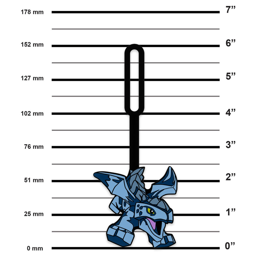 Zawieszka LEGO Ninjago Riyu w niebieskim kolorze z elementem do zawieszenia na kluczach lub plecaku