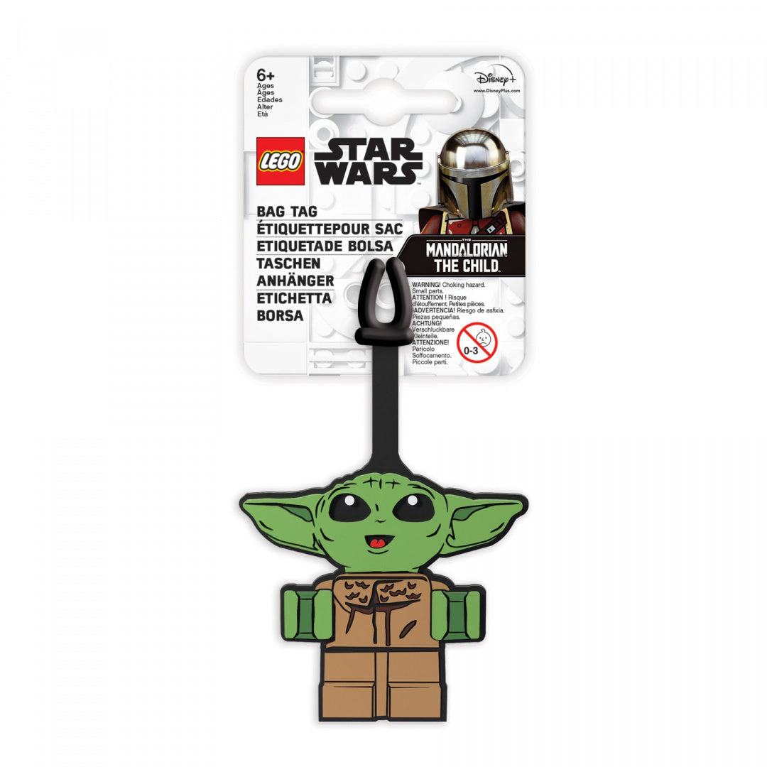 Zawieszka LEGO Star Wars Baby Yoda z kolekcji Mandalorian na czarnym pasku do torebki