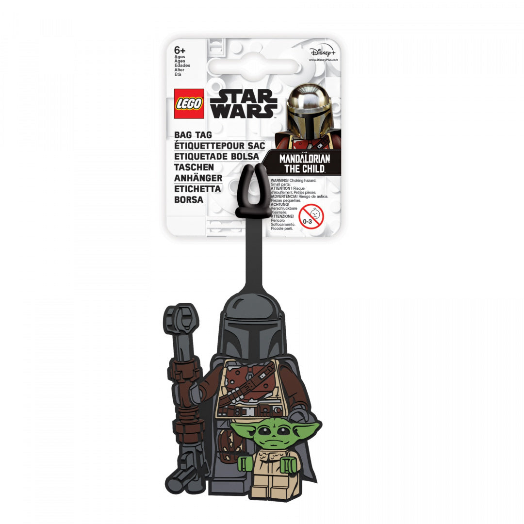 Zawieszka do bagażu LEGO Star Wars Mandalorian z bohaterami Mandalorianina i Dziecka z kompletem akcesoriów