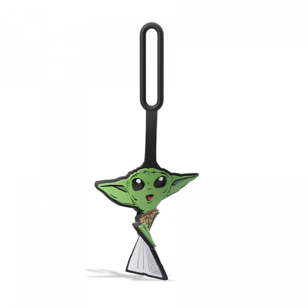 Zawieszka LEGO Star Wars Baby Yoda z zielonym Baby Yoda i czarnym paskiem do zawieszenia