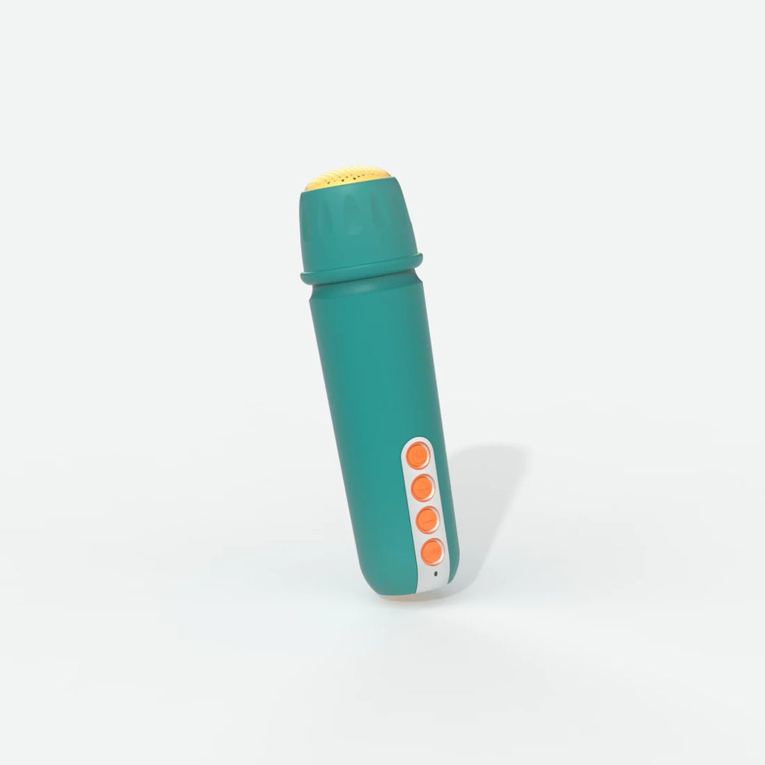 Mikrofon z pomarańczowymi przyciskami do zestawu do karaoke niebieski od MOB