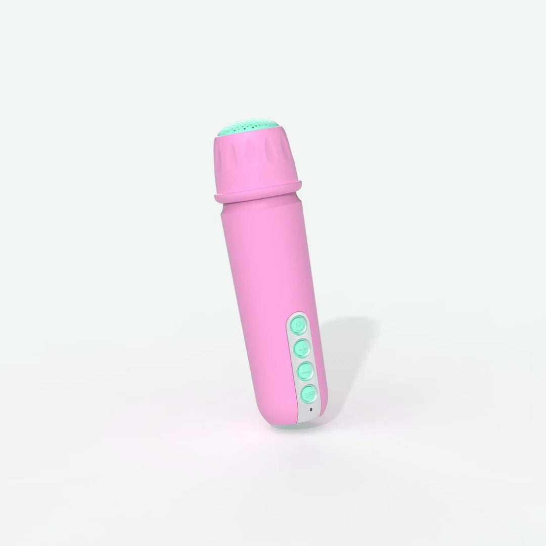 Różowy zestaw do karaoke różowy mikrofon bezprzewodowy z przyciskami sterowania