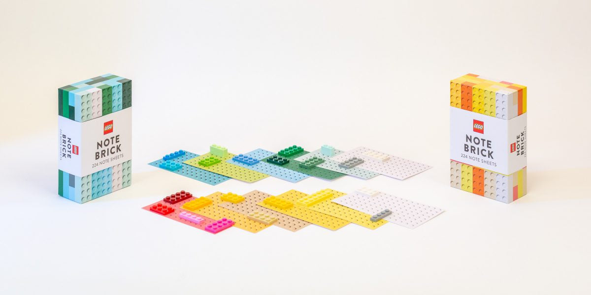 Karteczki LEGO żółte w zestawie Note Brick od BV JACOB COMPANY z innymi kolorami karteczek