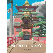 zestaw pocztówek W Krainie Bogów przedstawiający plakat filmu Spirited Away z japońską świątynią