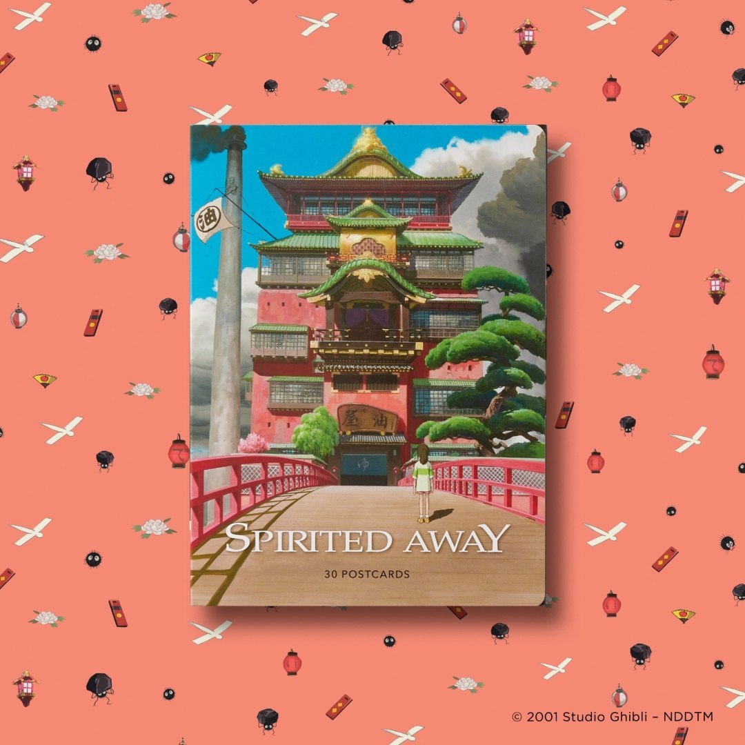 Zestaw pocztówek W Krainie Bogów z ilustracją nawiązującą do Spirited Away autorstwa BV JACOB COMPANY