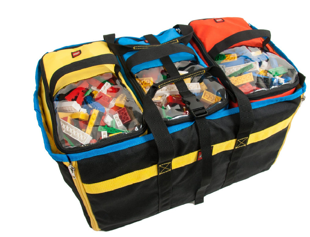 BV JACOB COMPANY zestaw pojemników LEGO z matą w różnych kolorach do przechowywania klocków