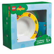 Zestaw naczyń LEGO Duplo z kolorowym talerzem, miską i kubkiem dla dzieci powyżej 1,5 roku