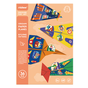 Zestaw do składania origami samoloty papierowe z kolorowymi wzorami i postaciami dla dzieci