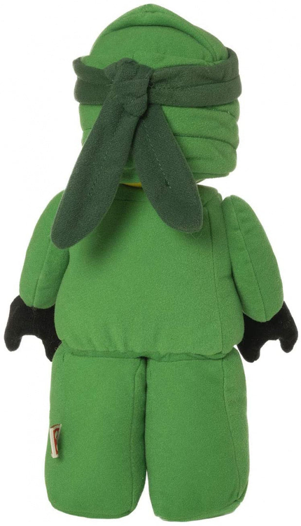 Pluszak LEGO Ninjago Lloyd zielony pluszowy wojownik z opaską na głowie od tyłu