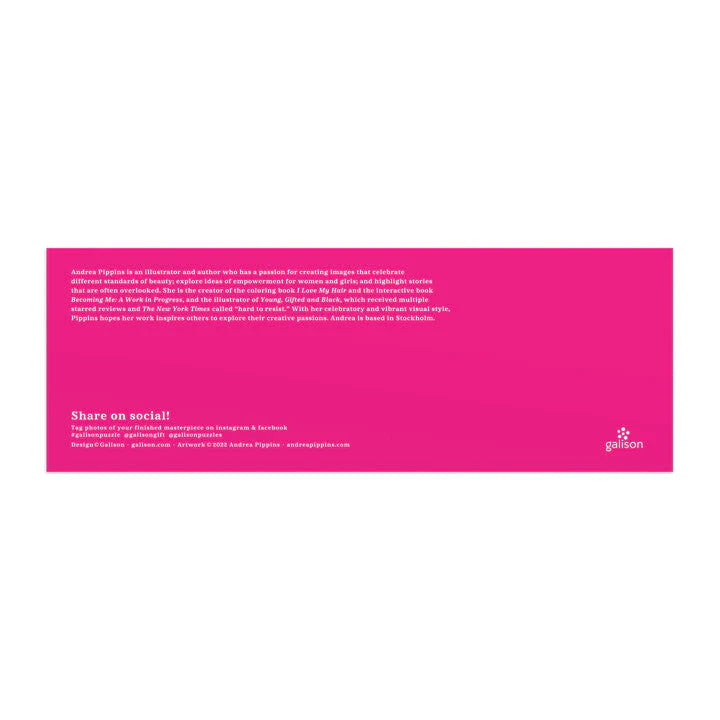 Puzzle 1000 elementów dla dorosłych marki Galison w jasnoróżowym opakowaniu