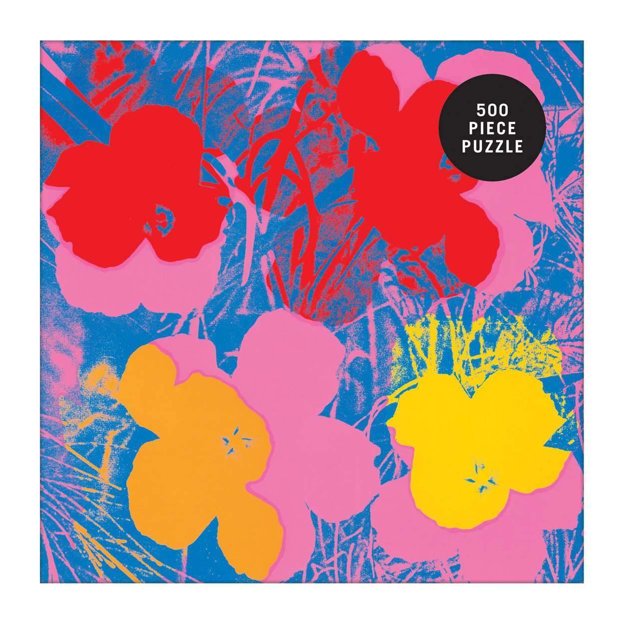 Puzzle Andy Warhol Flowers 500 elementów z kolorowymi kwiatami w stylu pop art