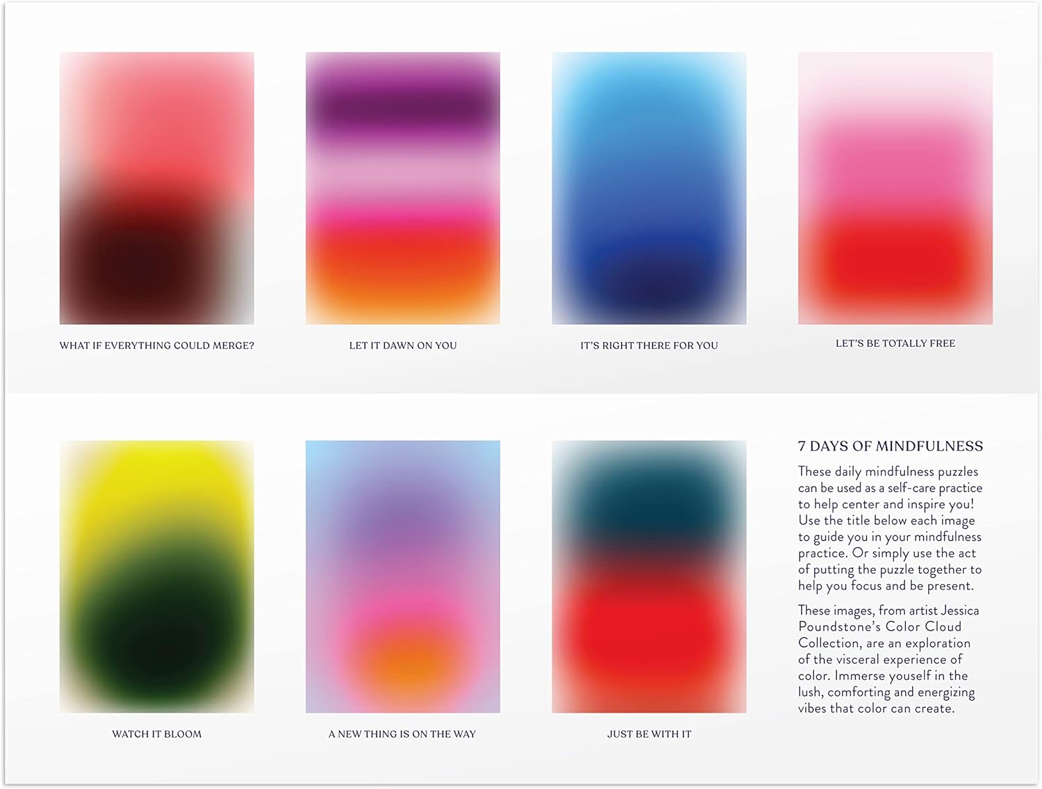 Kolorowe obrazy w stylu abstrakcyjnym na puzzle mindfulness 500 elementów od Galison