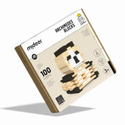 Opakowanie drewnianych klocków Archimedes do budowania kreatywnych modeli dla dzieci powyżej 3 lat