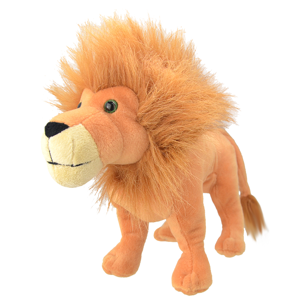 Wild Planet pluszak lew z miękkim futerkiem i dużą bujną grzywą w naturalnym kolorze