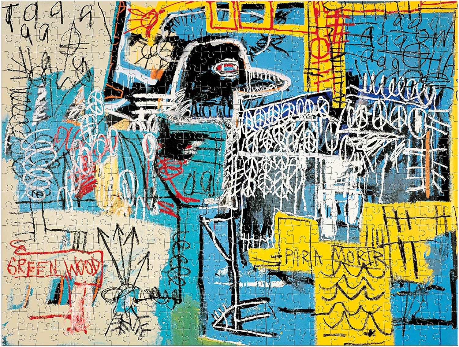 Puzzle Jean-Michel Basquiat 500 elementów z kolorowym abstrakcyjnym wzorem artystycznym