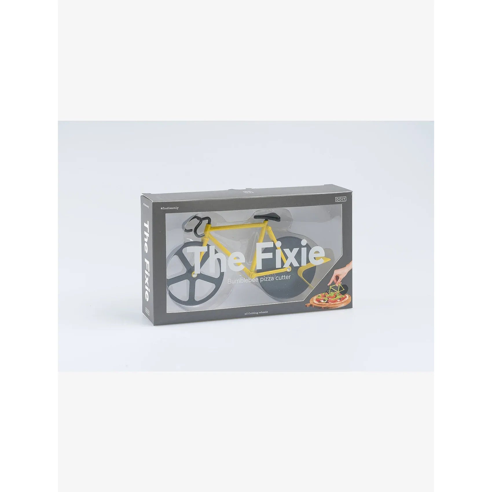 Nóż do pizzy rower The Fixie od WABOBA AB w opakowaniu prezentowym żółty