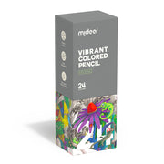 Opakowanie kredek olejowych 24 kolory Yamann z kolorową grafiką przyrody i jasnym napisem