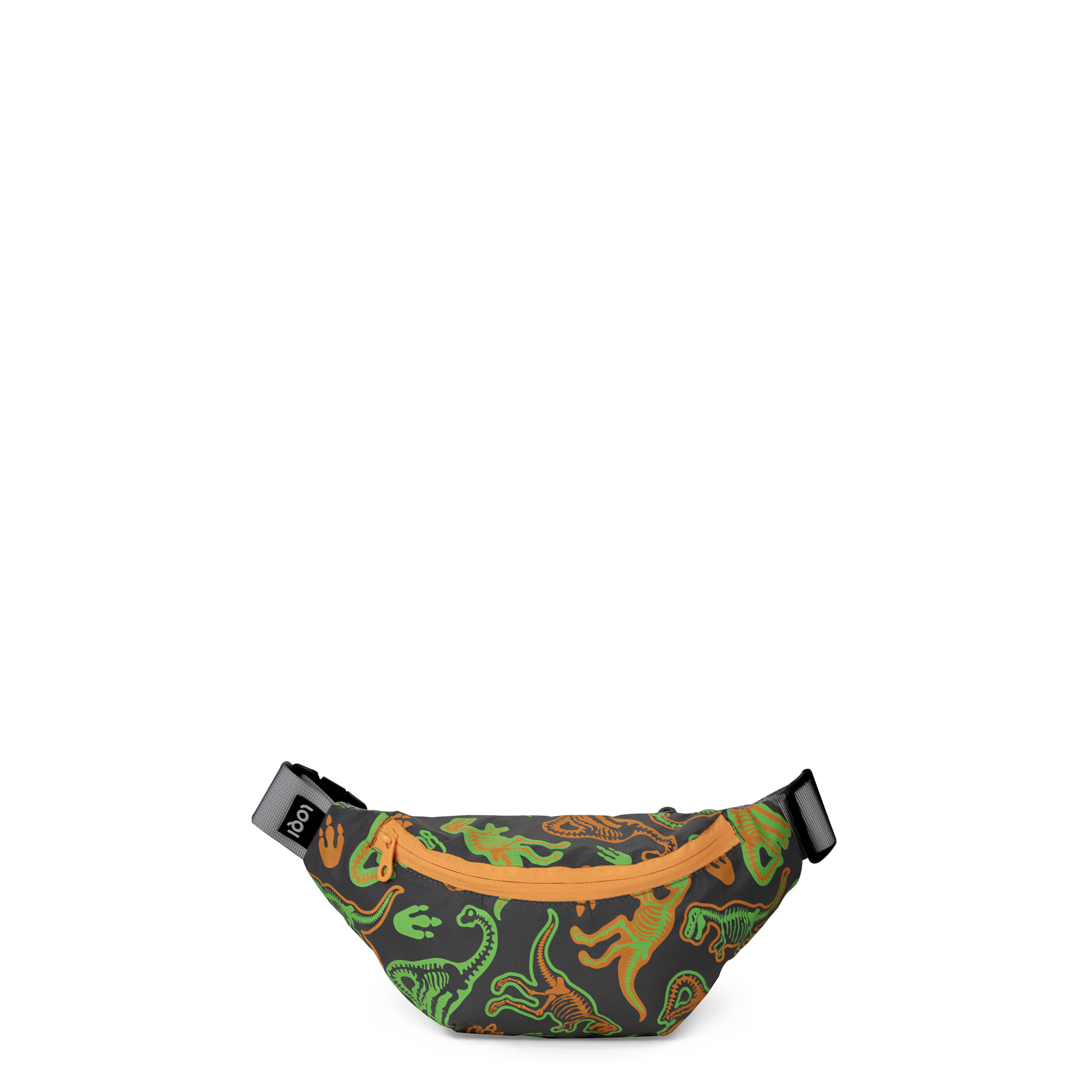 nerka odblaskowa skeleton Yamann z kolorowym wzorem dinozaurów na czarnym tle