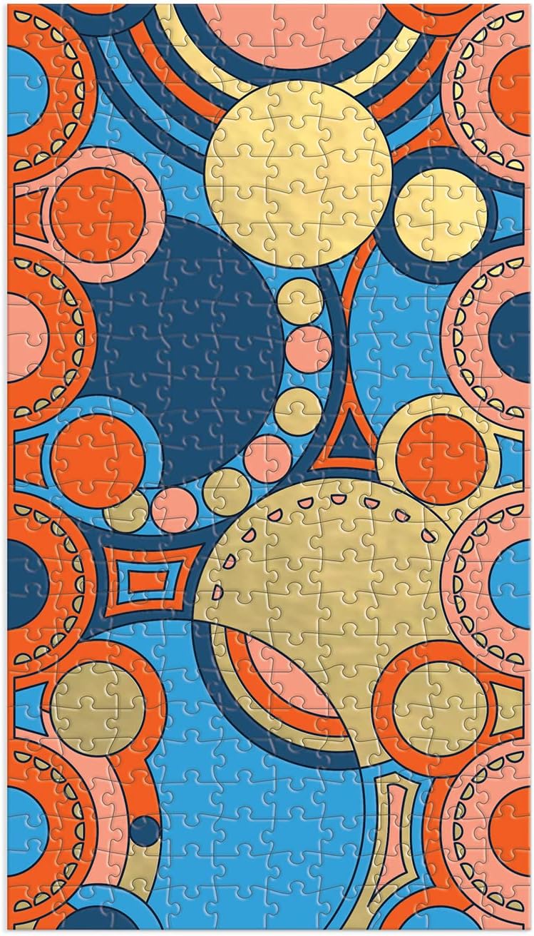 Kolorowe puzzle Frank Lloyd Wright 250 elementów z geometrycznym wzorem kołowym od Galison