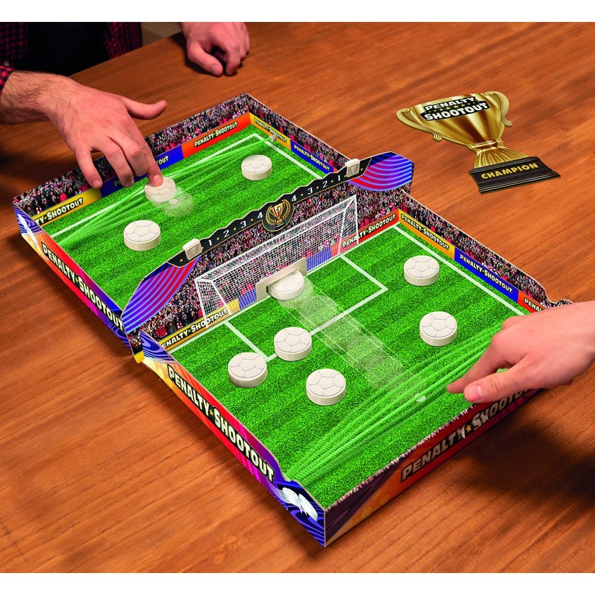 Gra piłkarska karniaki BV JACOB COMPANY z mini bramką i płytkami do rozgrywki na stole
