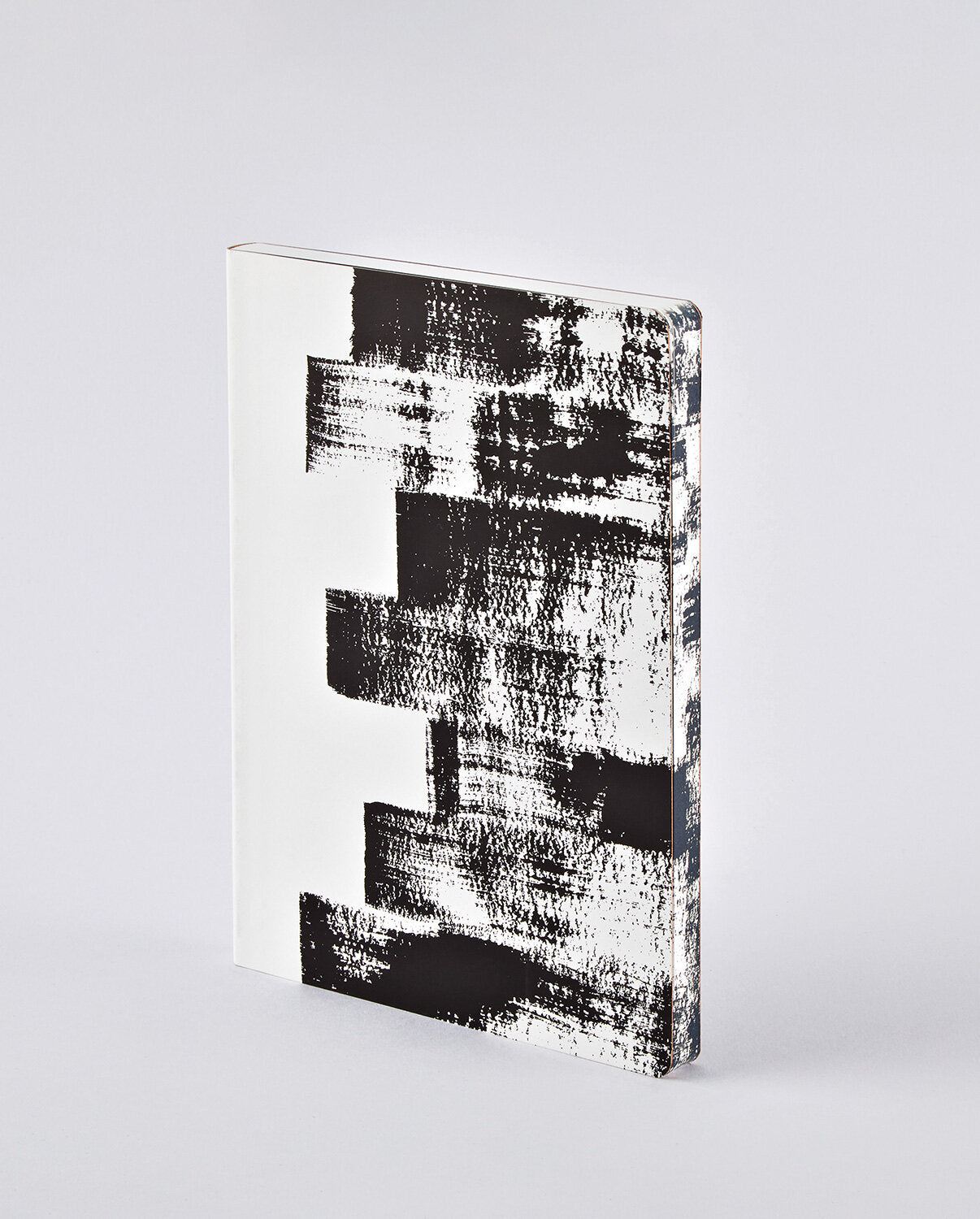 Notatnik artystyczny czarno-biały z abstrakcyjnym wzorem na okładce od BV JACOB COMPANY