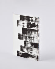 Notatnik artystyczny czarno-biały z abstrakcyjnym wzorem na okładce od BV JACOB COMPANY