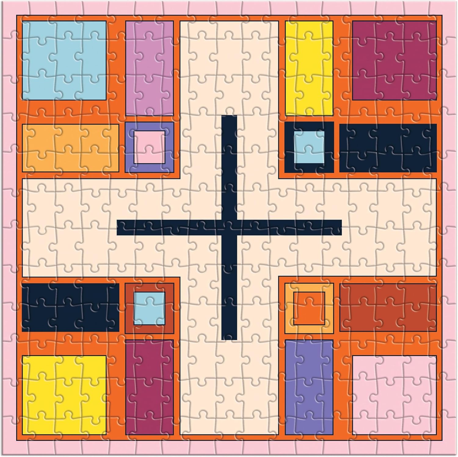 Puzzle Frank Lloyd Wright 800 elementów z kolorowym geometrycznym wzorem abstrakcyjnym
