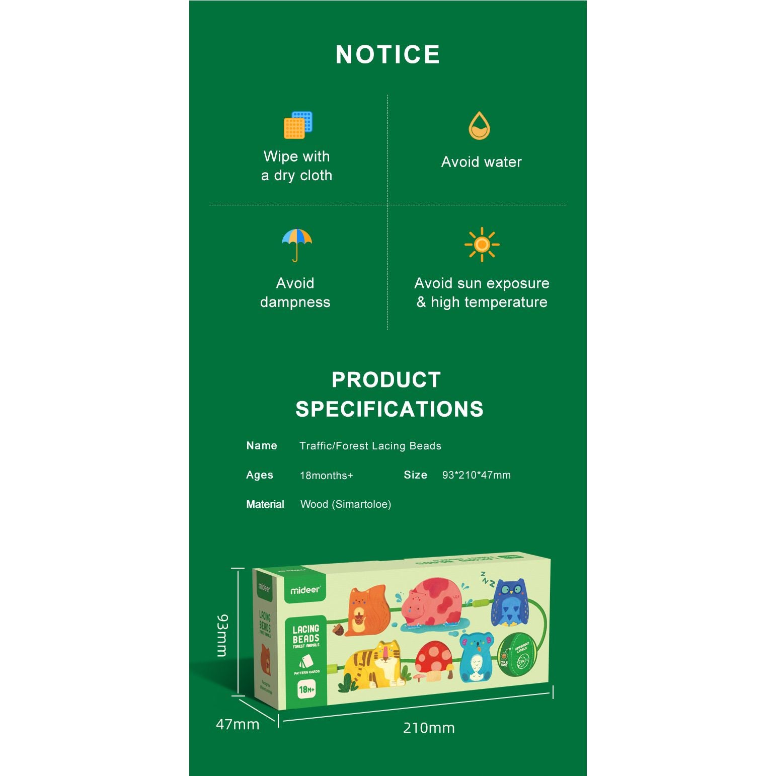 Zestaw do przeplatania pojazdy MOB drewniane koraliki edukacyjne dla dzieci powyżej 18 miesięcy