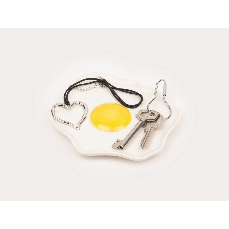 Tacka na drobiazgi jajko z żółtym środkiem na klucze i biżuterię marki DOIY