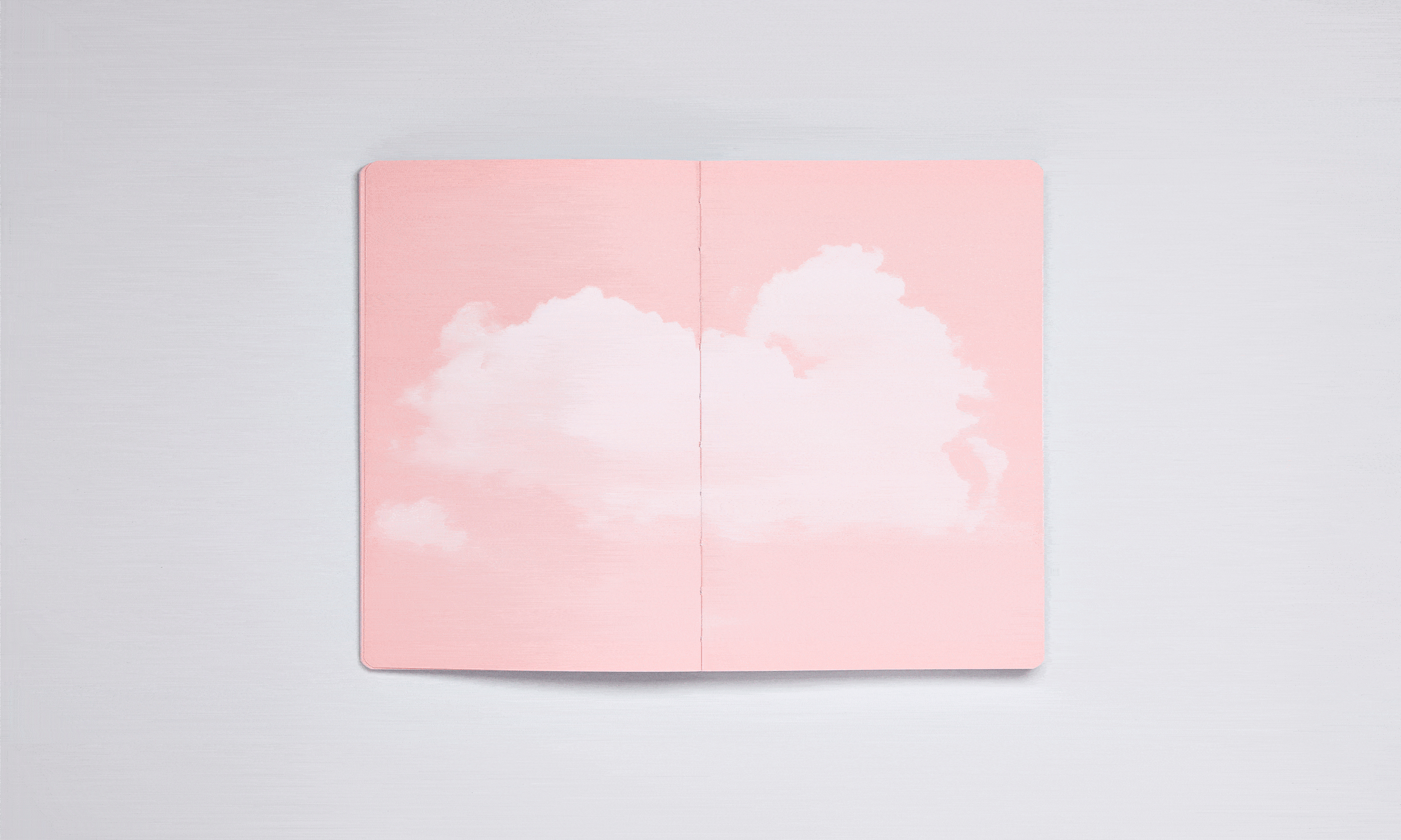 Notatnik inspiration book cloud pink z różowym wnętrzem i motywem chmur BV JACOB COMPANY