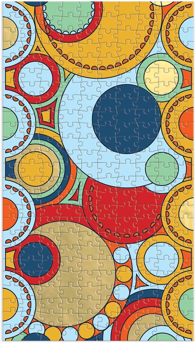 Puzzle Frank Lloyd Wright 250 elementów z kolorowym geometrycznym wzorem kół i linii