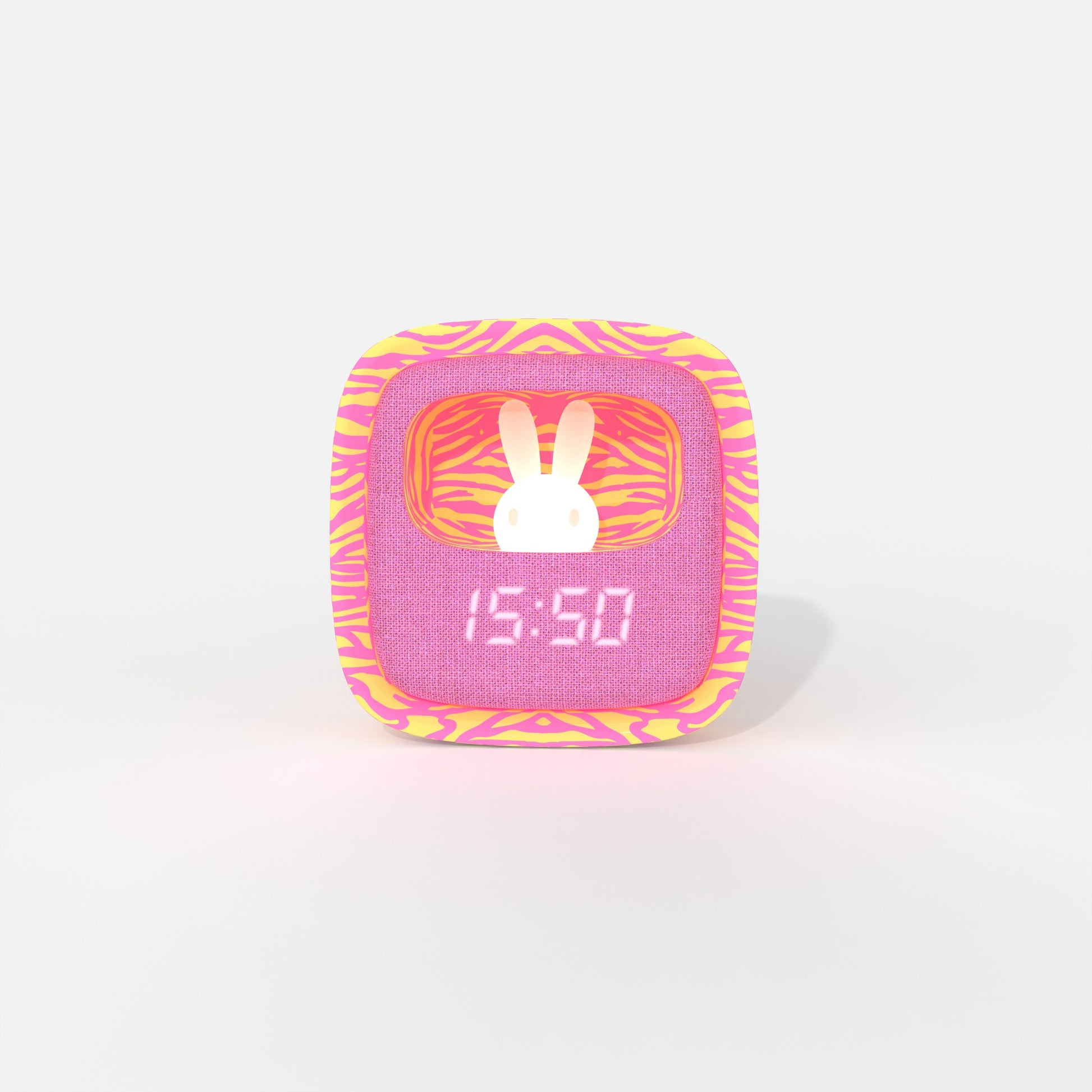 Kolorowy budzik dla dzieci z lampką i cyfrowym wyświetlaczem czasu w pastelowych barwach