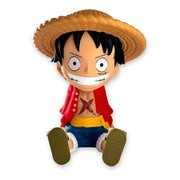 skarbonka One Piece Luffy figurka Plastoy z kapeluszem słomkowym i czerwoną marynarką