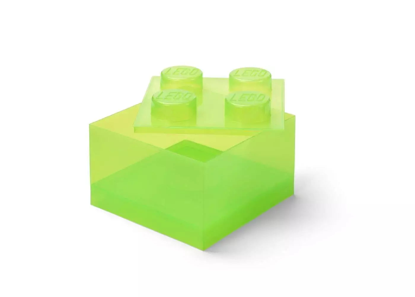 Zielony pojemnik LEGO na klocki w kształcie dużego elementu LEGO do przechowywania zabawek