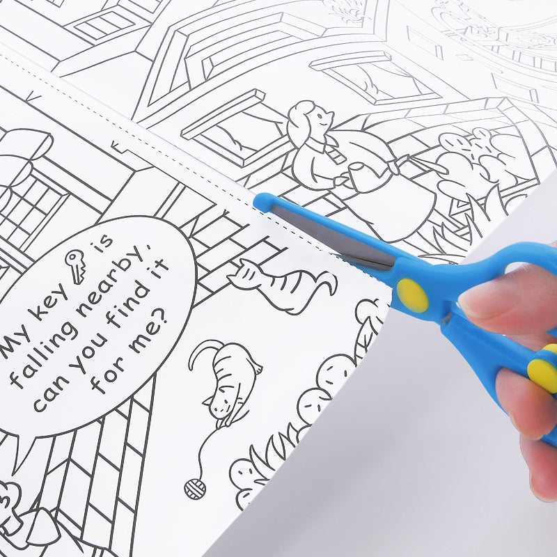 Kolorowanka w rolce Miasto Yamann z obrazkami do wycinania i kolorowania